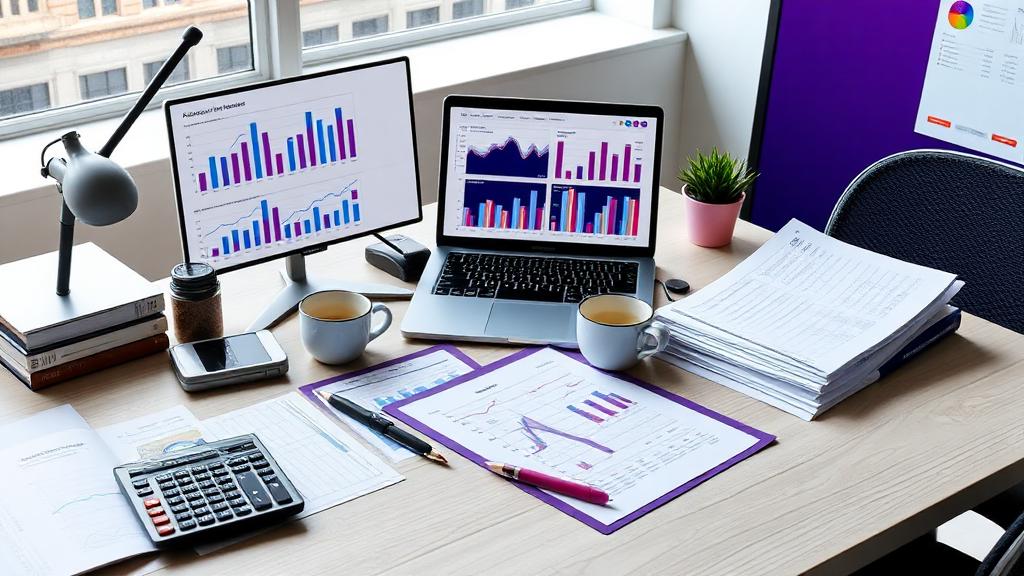 Professional accounting workspace